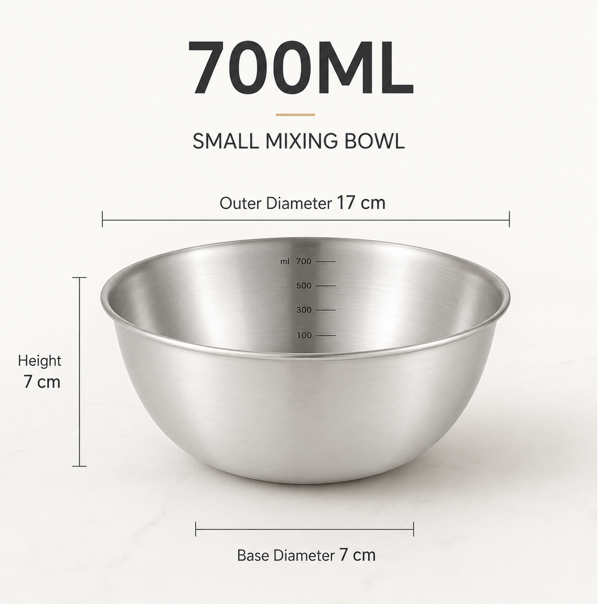 Billhol® Stainless Steel Measuring Mixing Bowl