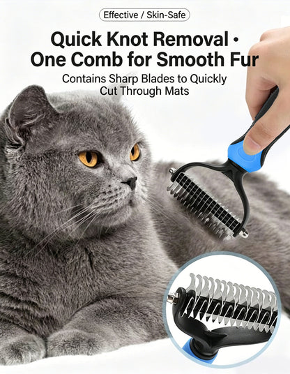 🔥 70% OFF | Billhol® Double-Sided Pet Grooming Comb – Gentle Detangling & Shedding Tool for Dogs & Cats