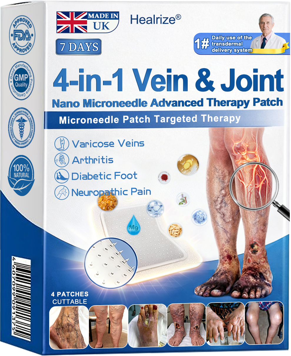 Healrize® 🦵4-in-1 Vein & Joint Nano Microneedle Advanced Therapy Patch🔥Instant Relief, Long-Term Results