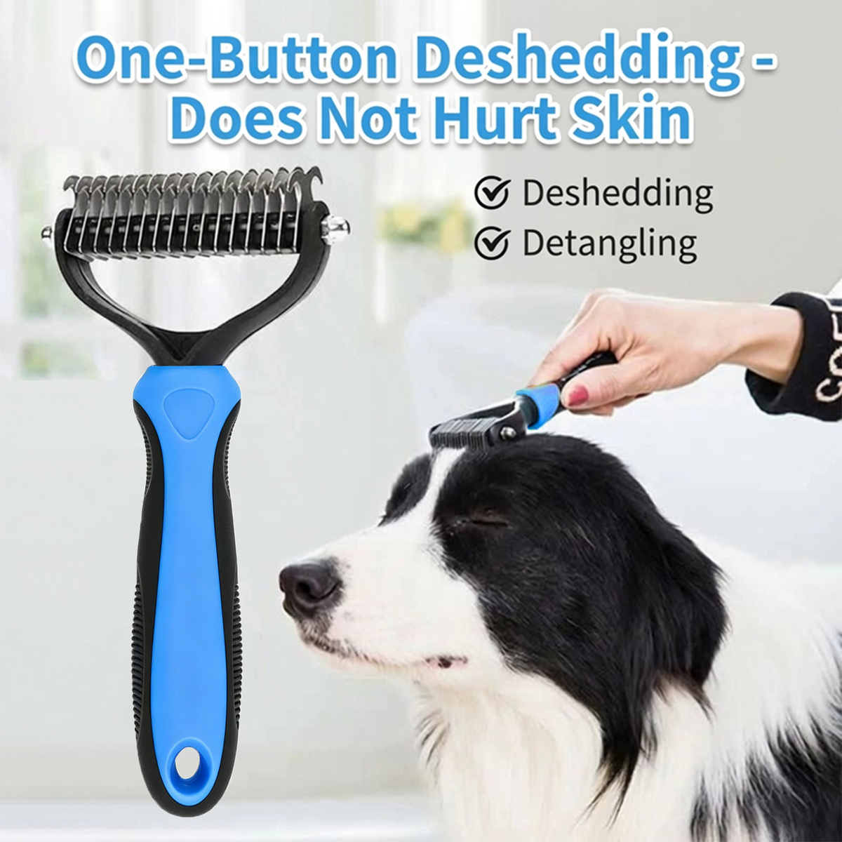 🔥 70% OFF | Billhol® Double-Sided Pet Grooming Comb – Gentle Detangling & Shedding Tool for Dogs & Cats