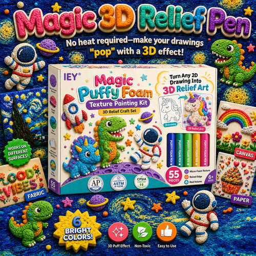 🎉 LAST DAY TO SAVE 50%! ✨ IEY® 3D Relief Art Pen — Watch Your Drawings Rise Into Touchable 3D Art (No Heat Needed!)🎨