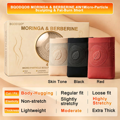 70% OFF Special Sale | Official Brand Store | BQODQO® 2026 Moringa & Berberine 4-in-1 Micro-Particle Sculpting & Fat-Burn Shorts
