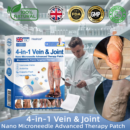 Healrize® 🦵4-in-1 Vein & Joint Nano Microneedle Advanced Therapy Patch🔥Instant Relief, Long-Term Results