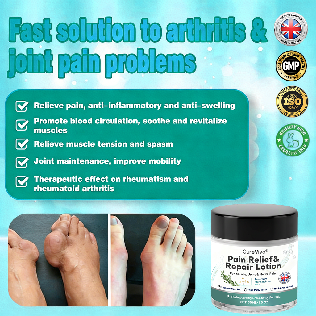 [New Year Special Offer] CureVivo® Pain Relief& Repair Lotion🌱For Muscle, Joint & Nerve Pain