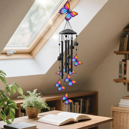 🔥Juneteenth 49% OFF-🐦SVOZK® Vintage Colorful Hummingbird Wind Chime with Metal Tubes and Bells