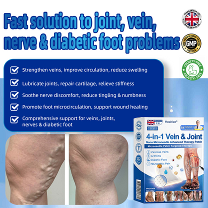 Healrize® 🦵4-in-1 Vein & Joint Nano Microneedle Advanced Therapy Patch🔥Instant Relief, Long-Term Results