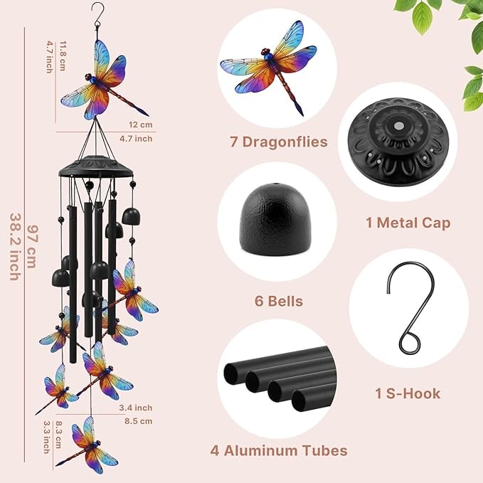 🔥Juneteenth 49% OFF-🐦SVOZK® Vintage Colorful Hummingbird Wind Chime with Metal Tubes and Bells