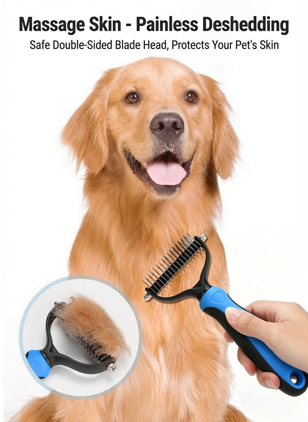 🔥 70% OFF | Billhol® Double-Sided Pet Grooming Comb – Gentle Detangling & Shedding Tool for Dogs & Cats
