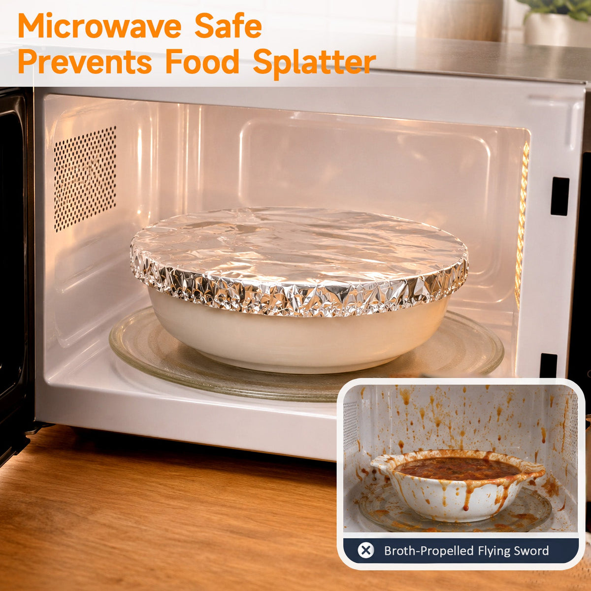 SVOZK® 🍽️ Reusable Elastic Foil Food Covers — Keep Leftovers Fresh, Cover Bowls & Plates in Seconds 🥗