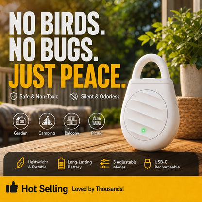 🐦Oneswear® Portable Ultrasonic Bird Repeller – Compact & Rechargeable