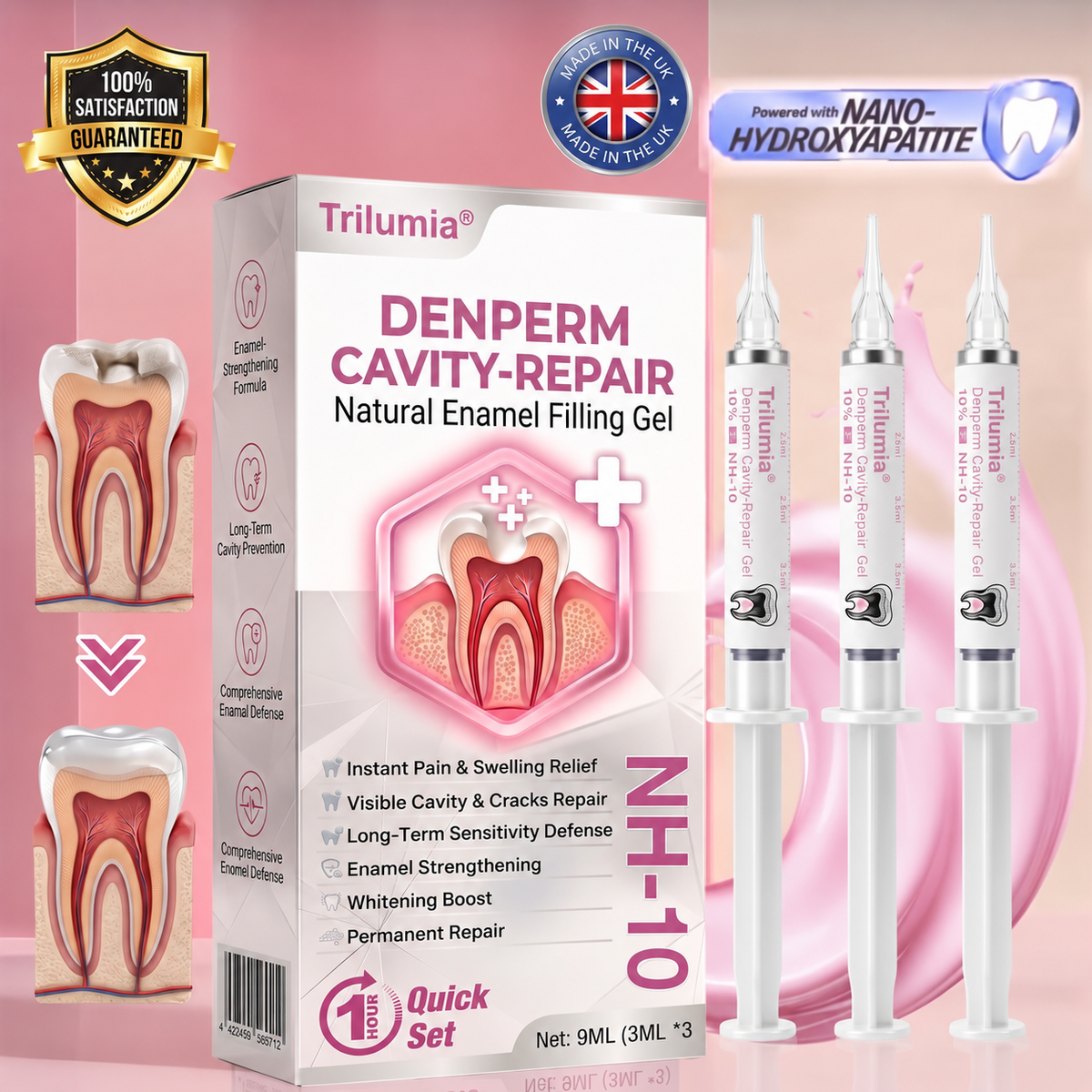 👨‍⚕️ Official Store ✨ Trilumia® DenPerm 🦷 Cavity-Repair Natural Enamel Filling Gel 🍀
