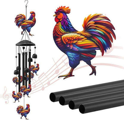 🔥Juneteenth 49% OFF-🐦SVOZK® Vintage Colorful Hummingbird Wind Chime with Metal Tubes and Bells